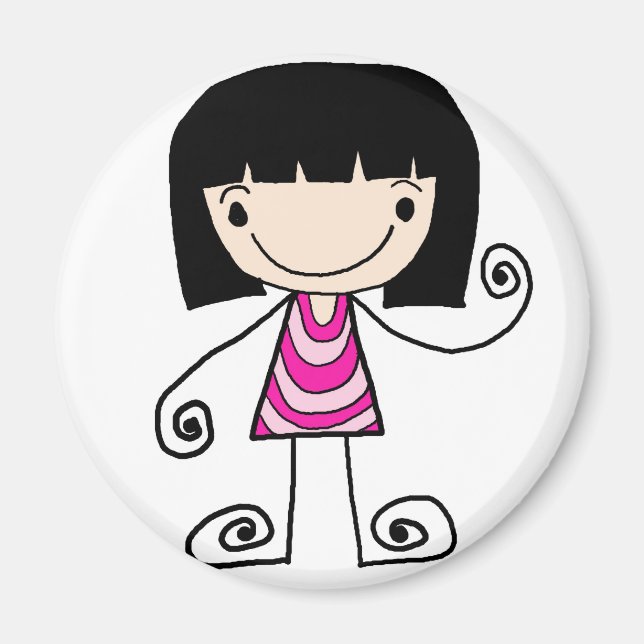 Imán colección de chicas (Frente)