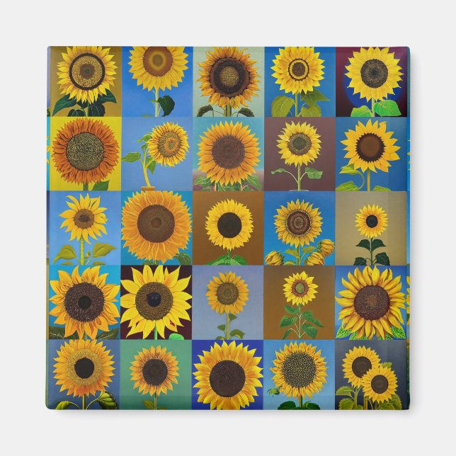 Imán Colección de girasoles (Frente)