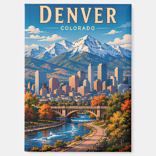 Imán 🌄 Colección de la ciudad montañosa de Denver Colo