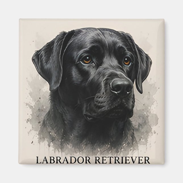 Imán Colección de Labrador Retriever para Amantes de Pe (Frente)