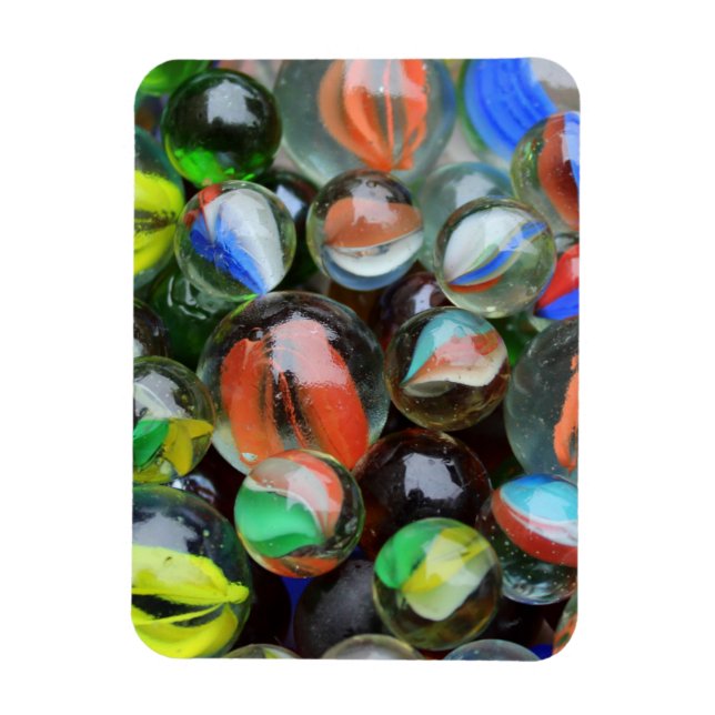 Imán Colección de mármoles de vidrio (Vertical)