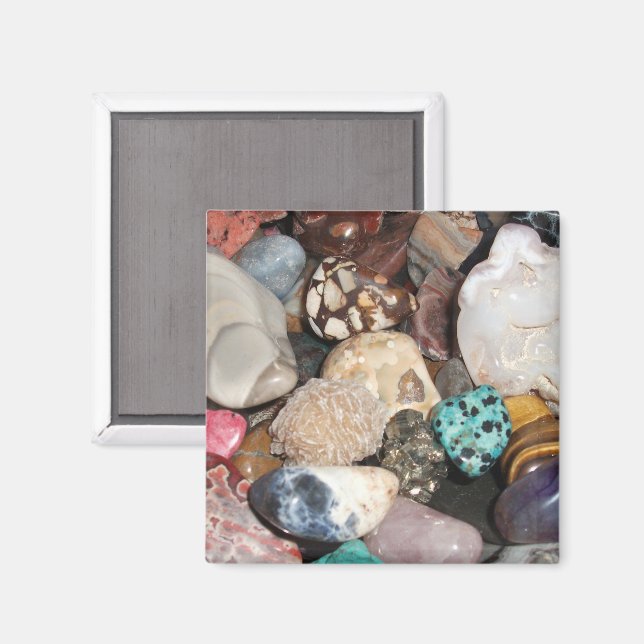 Imán Colección de pieles de rock pulido (Anverso/Reverso)