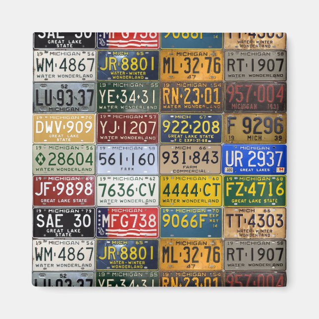 Imán Colección de placas de licencia de Microsoft Vinta (Frente)