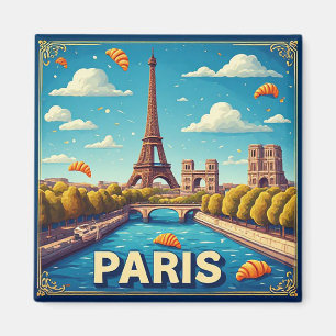Imán Colección de Recuerdos de Viaje a París Francia 🧲