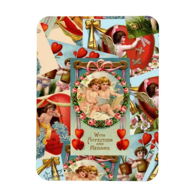 Imán Colección de San Valentín de época (Vertical)
