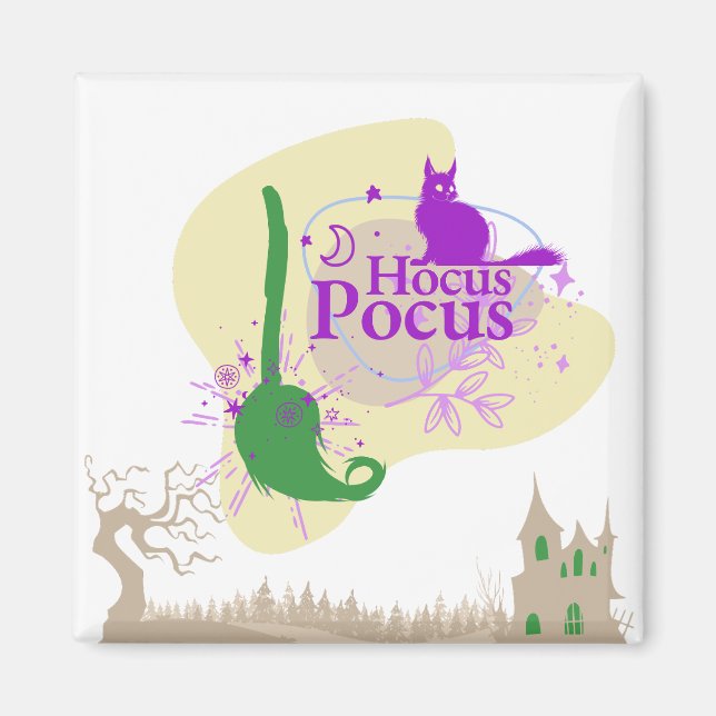 Imán Colección de sellos de Halloween "Hocus Pocus" (Frente)