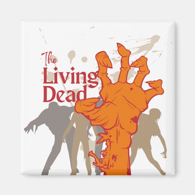 Imán Colección de sellos de Halloween "The Living Deed" (Frente)