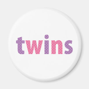 Imán COLECCIÓN DE TWINS - chicas {violeta + rosa}