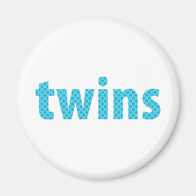 Imán COLECCIÓN DE TWINS - niños {aqua} (Frente)