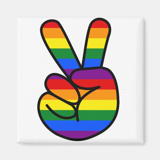 IMÁN COLECCIÓN DI - SIGNO DE PAZ ARCOÍRIS (Frente)