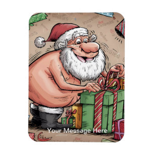 Imán Colección divertida de Santa sucio de Navidad