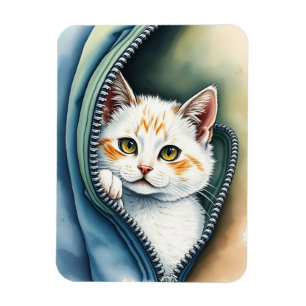 Imán Colección moderna de gatos color agua dulce