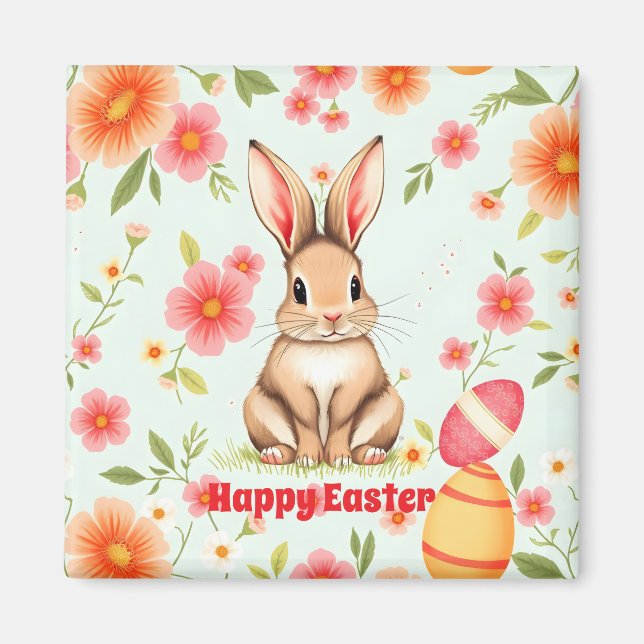 Imán Colección moderna de Holiday Rabbit Easter (Frente)