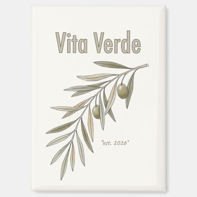 Imán Colección Vita Verde Beige (Anverso)