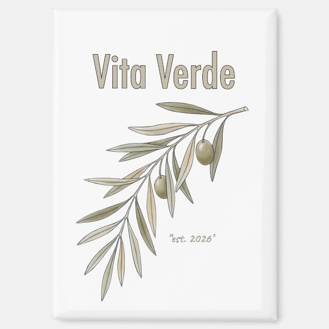 Imán Colección Vita Verde Blanco (Anverso)