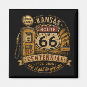 Imán Coleccionable de la antigua carretera Kansas Ruta