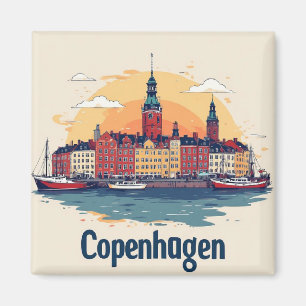 Imán Coleccionistas de destinos de viaje Copenhague Din