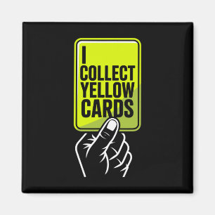 Imán Colecciono Tarjetas Amarillas Fanático Jugador de
