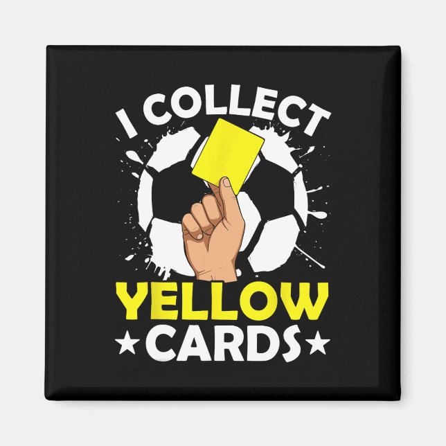Imán Colecciono Tarjetas Amarillas Fútbol  (Frente)