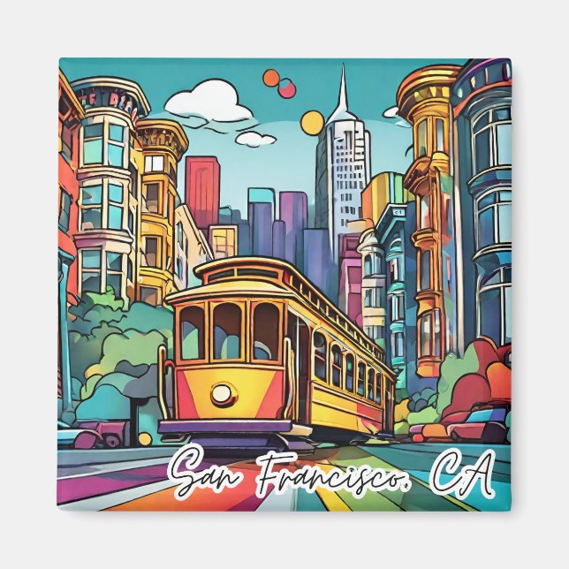Imán Colectivo Funky City Magnet - San Francisco (Frente)