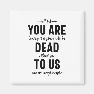 Imán colega despedida, jubilación, adiós de coworker,