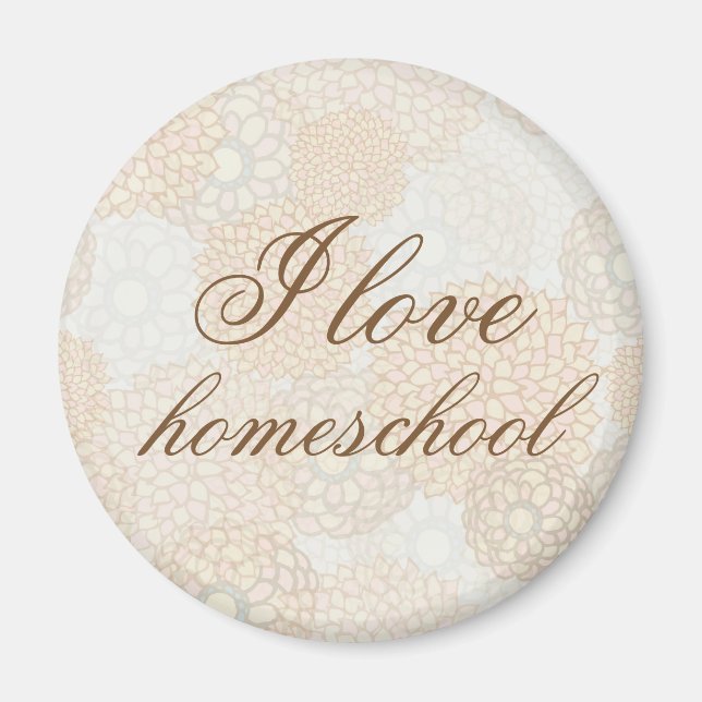 Imán Colegio de flores marrones (Frente)