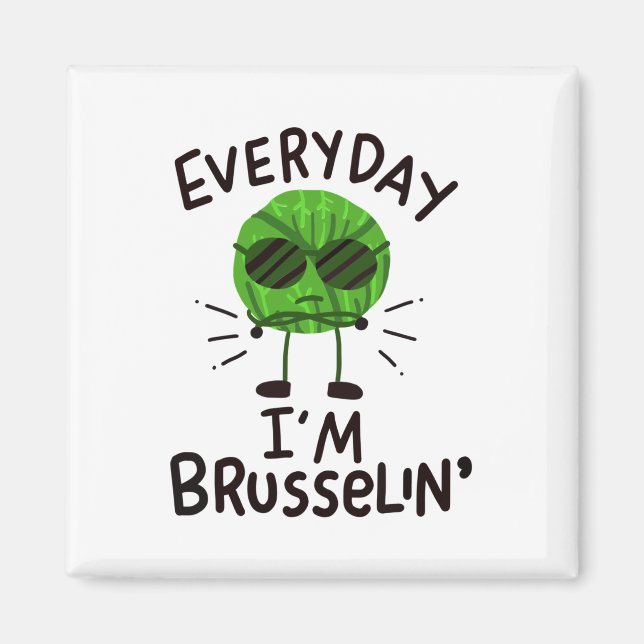 Imán Coles de Bruselas veganas (Frente)