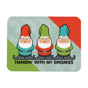Imán Colgando con mis homies de gnomos