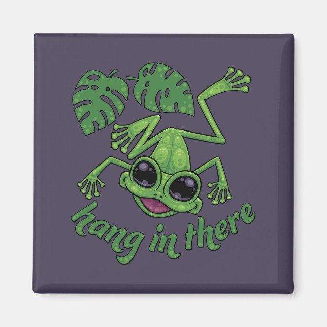 Imán Colgar En Allí La Feliz Rana Del Árbol Verde (Frente)