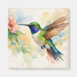 Imán Colibrí Acuarela
