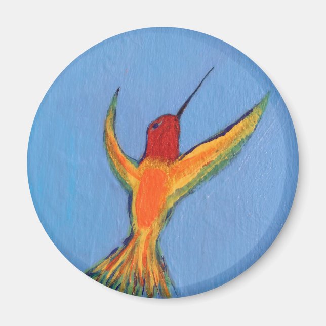 Imán Colibrí azul (Frente)