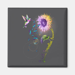 Imán Colibrí de girasol de prevención del suicidio
