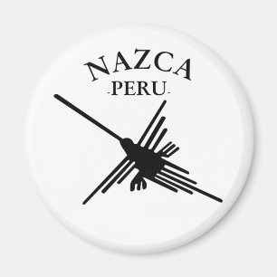 Imán Colibrí de Nazca Perú con texto curvo