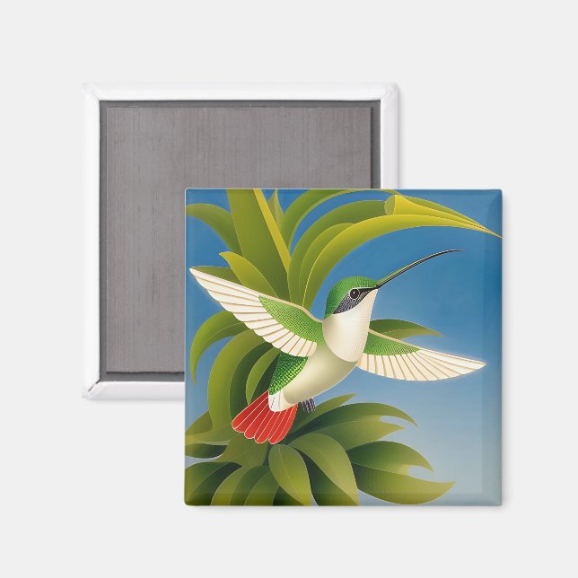 Imán Colibrí moderno (Anverso/Reverso)