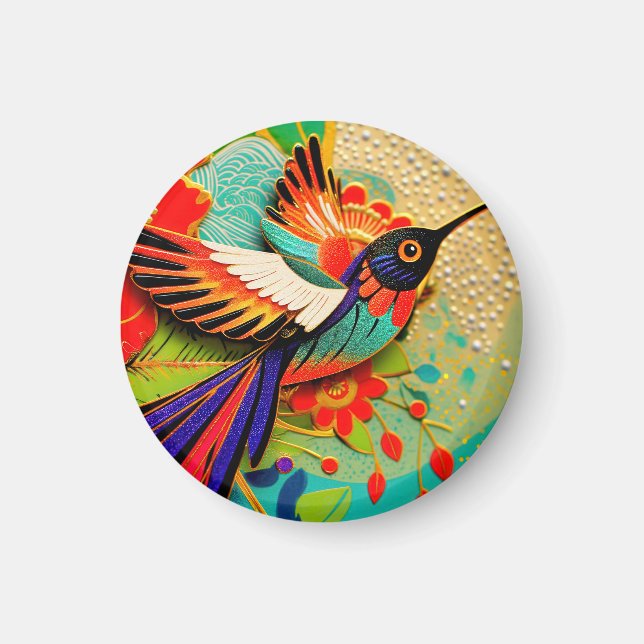 Imán Colibrí Ocupado (Frente)