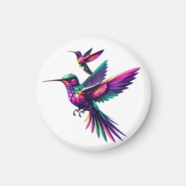 Imán Colibrí prisma multicolor (Frente)