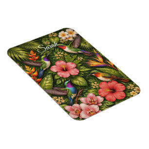 Imán Colibrí Tropical Personalizado Vibrante