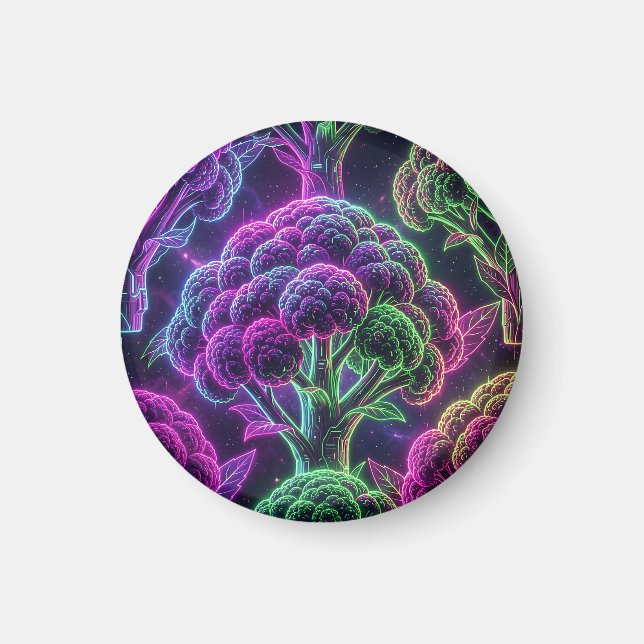 Imán Coliflor Galaxia Ciberpunk Neon (Frente)