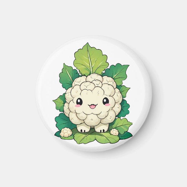 Imán Coliflor Kawaii (Frente)