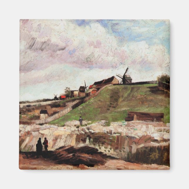 Imán Colina de Montmartre con cantera de Vincent van Go (Frente)
