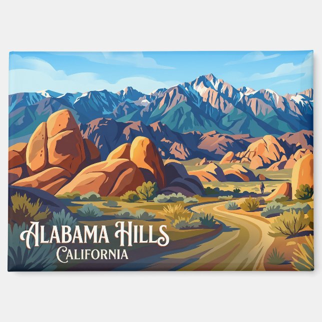 Imán Colinas de Alabama California (Anverso)