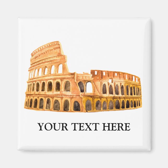 Imán Coliseo Roma, Italia Diseño Personalizado (Frente)