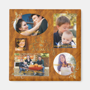 Imán Collage de álbumes fotográficos de nuestra familia