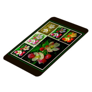 Imán Collage de Apple Blossom - Foto digital mejorada