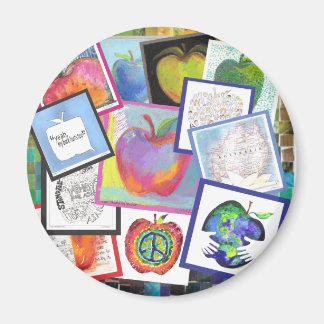 Imán Collage de Art Apple