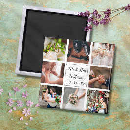 Imán Collage de fotos Boda personalizado