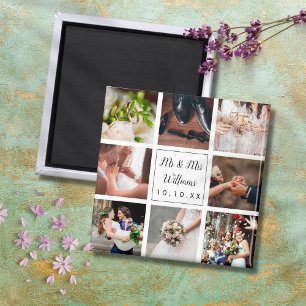 Imán Collage de fotos Boda personalizado