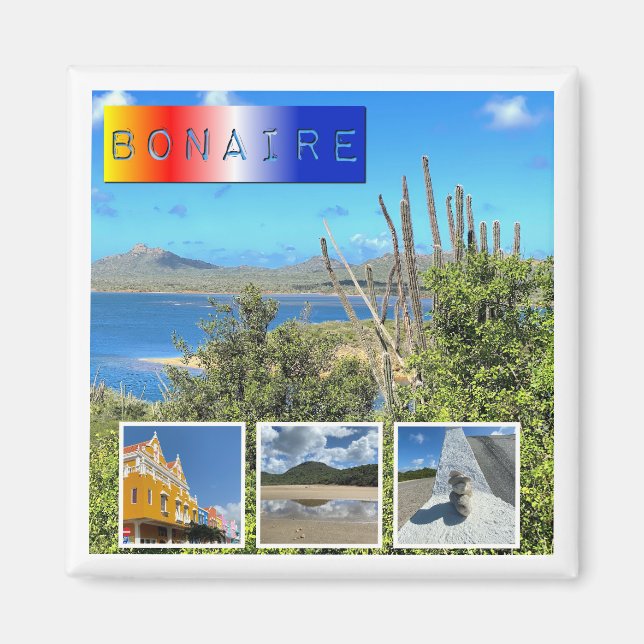 Imán Collage de fotos Bonaire (Frente)