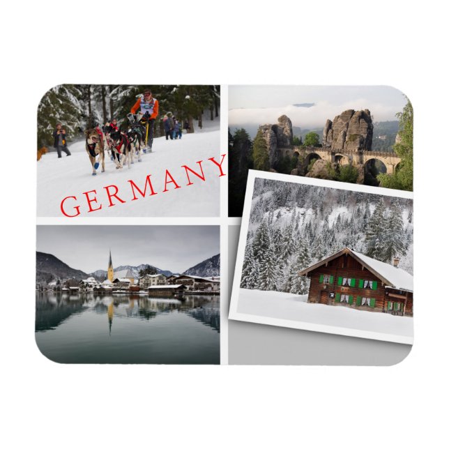Imán Collage de fotos de Alemania (Horizontal)