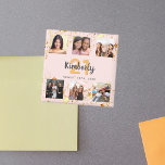 Imán Collage de fotos de cumpleaños rosa de oro mejores<br><div class="desc">Para el cumpleaños 21 de una mujer (o cualquier edad), celebrando su vida con un collage de 6 de sus fotos de alta calidad de ella, sus amigos, familia, interés o mascotas. Personaliza y agrega su nombre, edad 21 y fecha. Texto gris y dorado. Color de fondo rosa femenino de...</div>